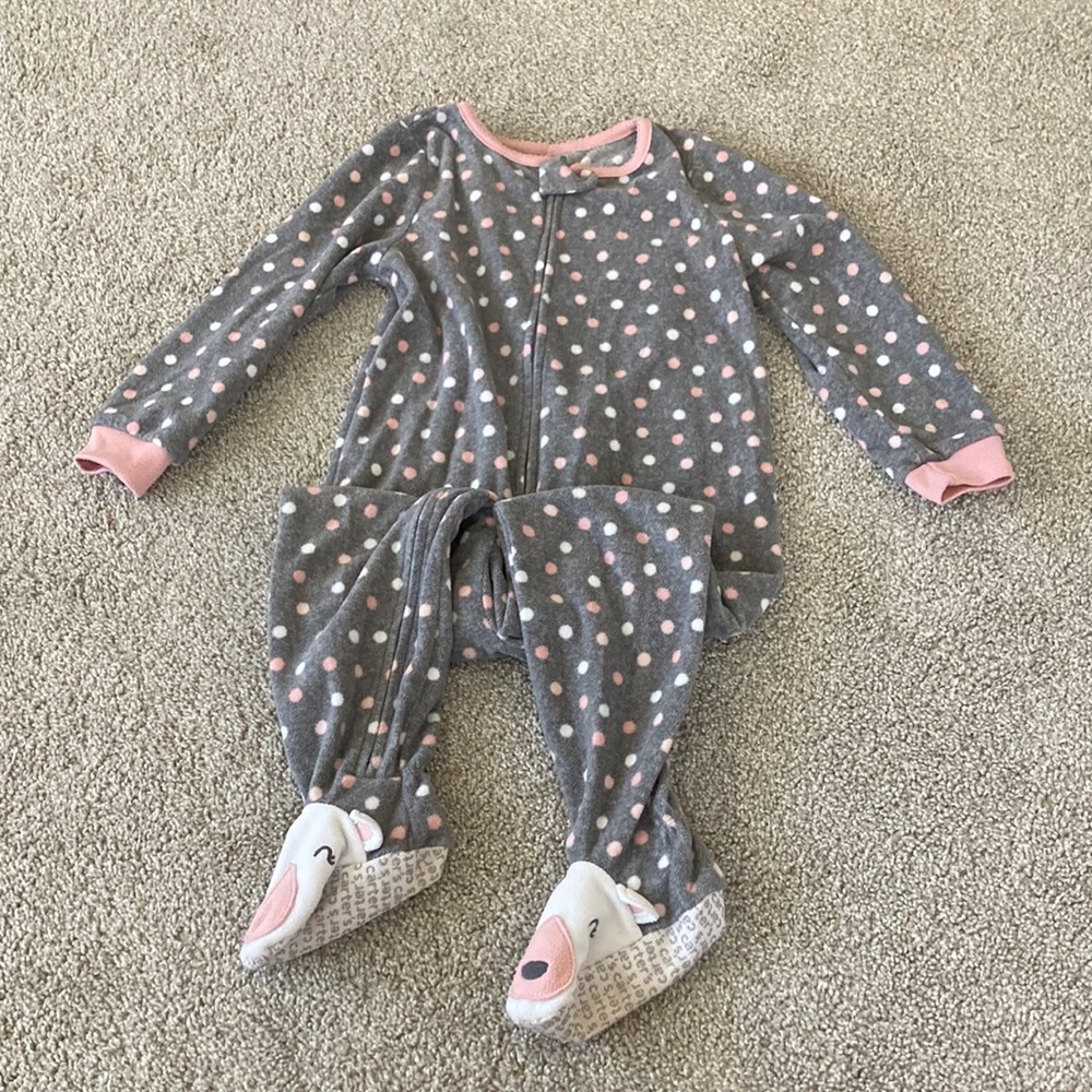 Fleece footed girls pj